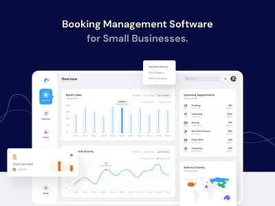 Famskey | Booking Management Software appointment book booking chart creative agency dashboard design agency design as a subscription design subscription landing page line chart pentaclay product saas software subscription subscription based ui ux website