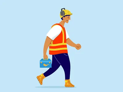 Worker illustration - cancer project cancer clean health illustration person ui ui design uidesign visual design