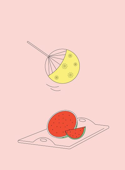 Summer Melon 2d design digitalart illustration illustrator onecoloraday vector