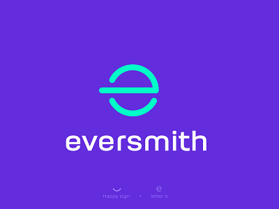 Eversmith logo concept applogo brandidentity branding elogo eversmith everyday fintechlogo flatlogo flatlogodesign freen icon limegreen modern purple saasapplogo saaslogo smithlogo techlogo