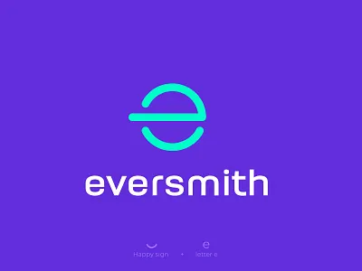 Eversmith logo concept applogo brandidentity branding elogo eversmith everyday fintechlogo flatlogo flatlogodesign freen icon limegreen modern purple saasapplogo saaslogo smithlogo techlogo