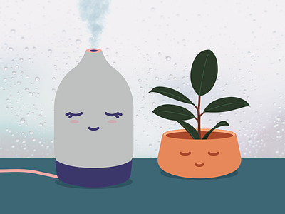 Calm is... calm coolness illustration plants rain scents