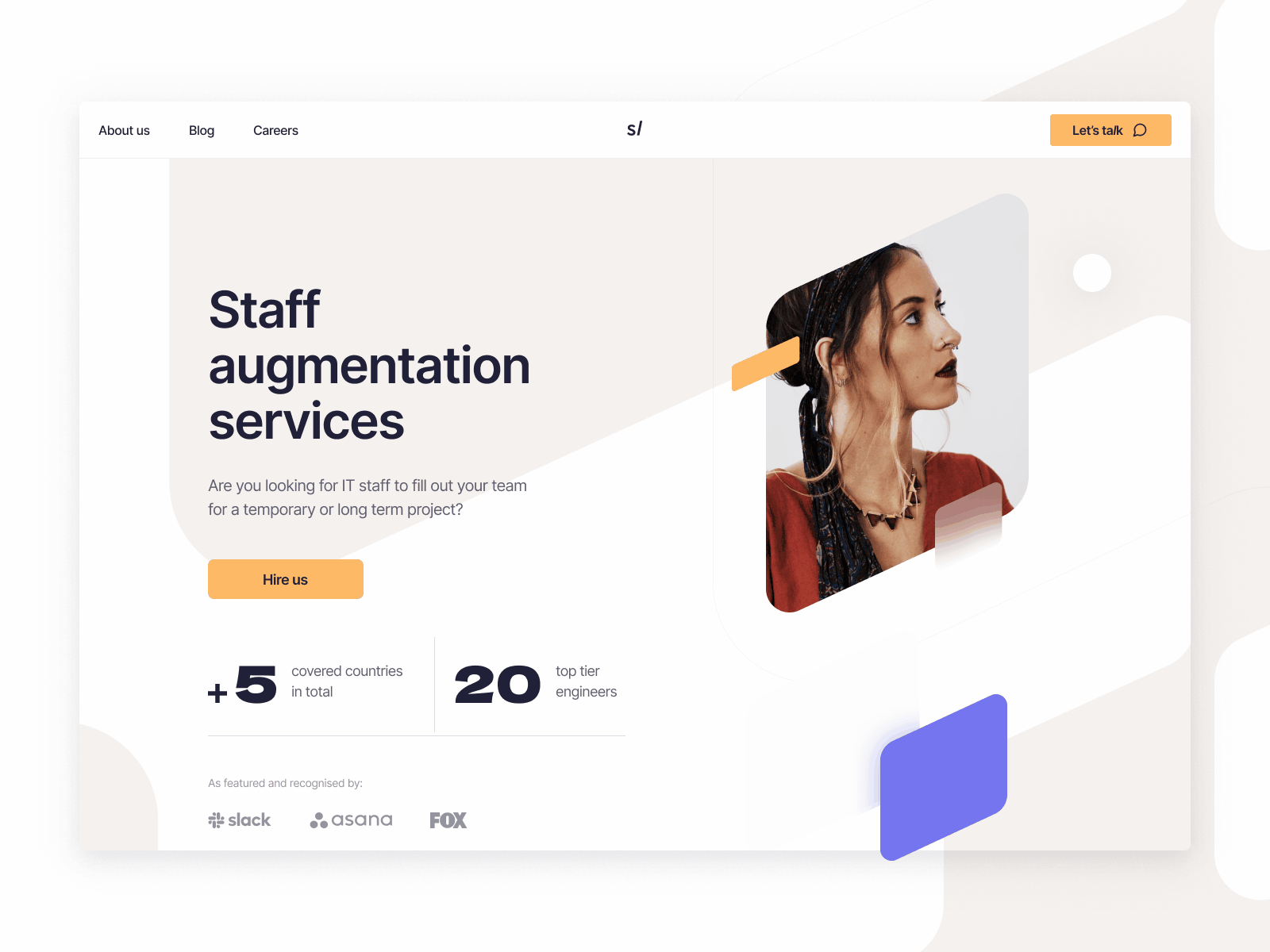 S/ - UI Exploration design exploration landing page ui