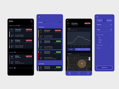 Emergency and crisis management app concept ui uiux ux