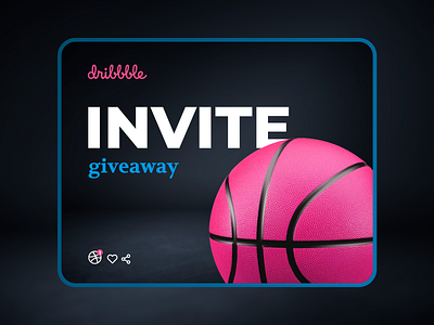 Dribbble Invite Giveaway design dribbble dribbble invitation dribbble invite free give away giveaway giveway illustration invitation invite