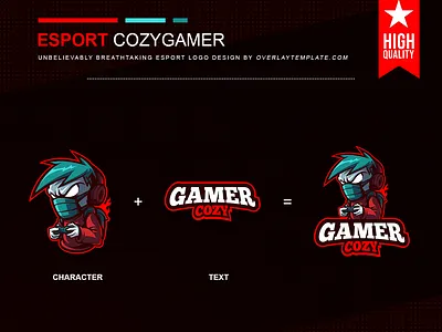 Logo CozyGramer boy branding comfortable cozy gamer logo mysterious social media