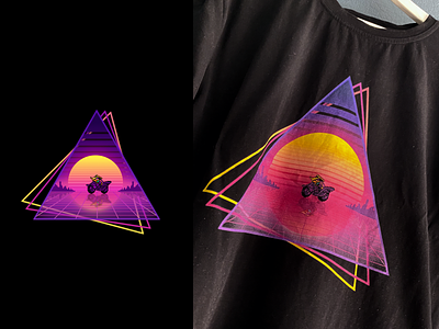 Retro Wave Darkwing Duck - T-shirt darkwing darkwingduck design illustration print retrofuture retrowave synthwave t shirt vector