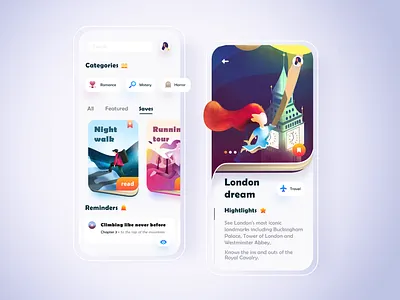 Book finder app book books categories clean icons illustration illustrator interface invision letter mobile read screens ui ux