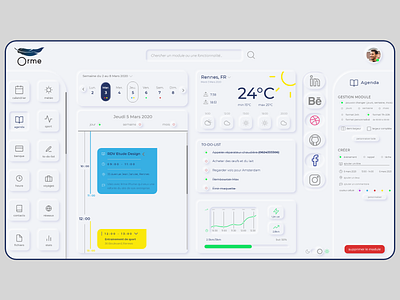 Orme | Dashboard to organize your life adobexd app dashboard dashboard ui neumorphic neumorphism uidesign widgets