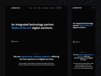 Software House Website 💻 contact us dark mode dark ui darktheme design grid hero landing landing page mobile website responsive website typography ui ux webdesign