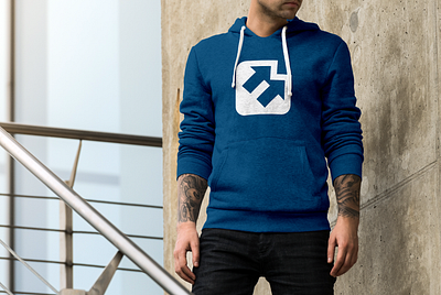 E + ⬆⬆ (Expert Up Sweater) arrows branding clothing e expert up hoody logo logos mockup sweater