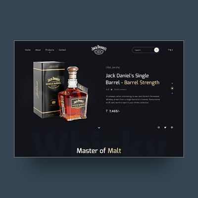 Jack Daniel's UI design concept clean design clean ui designer designs jack daniels logodesign minimalist ui uidesign uiux ux ux ui ux research uxdesign web app web design web designer web development whiskey whisky