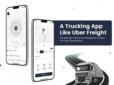 An App Like Uber For Trucking Industry app like uber app ui business freight logistics on demand transport transportation truck trucking uber uber app uber clone uber design uber freight ui ux