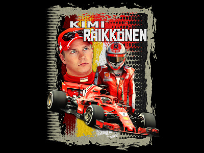 Kimi Raikkonen design ferrari formula 1 grunge kimi raikkonen photoshop racecar racing