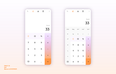 DailyUI 004 Calculator calculator daily ui dailyui dailyui 004 mobile ui
