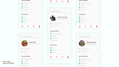 DailyUI 007 settings application daily ui dailyui dailyui 007 mobile pinterest profil settings ui user
