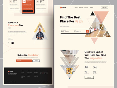 Co-working Landing Page || Grapeslab clean ui co working design system dribbble best shot homepage design landing landing page landing page design landingpage rent ui design uidesign uiux web web design web page webdesign website website design working place