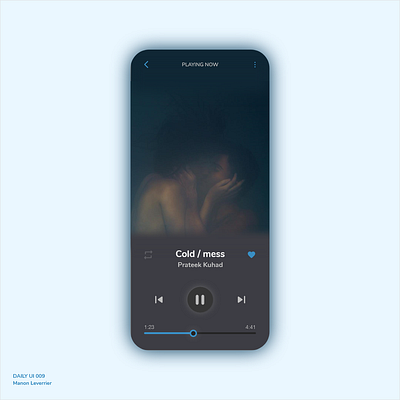 DailyUI 009 Music application daily ui dailyui dailyui 009 mobile music player ui