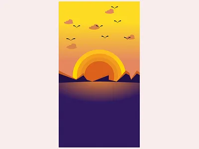 Sunset beauty salon creativity figmadesign flatdesign illustration illustration design illustrator nature nature illustration sunset vector