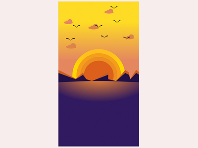 Sunset beauty salon creativity figmadesign flatdesign illustration illustration design illustrator nature nature illustration sunset vector