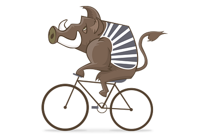 boar biking graphic design illustration vector