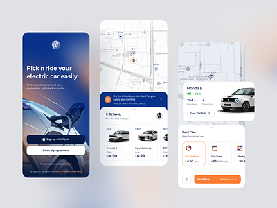 Car Rental App app car clean design fireart fireart studio interface mobile ui ux