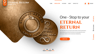 ETERNAL RETURN banner banner branding coin crypto cryptocurrency design logo photoshop slider snake