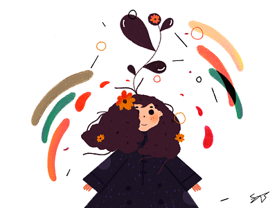 you abstract adobe adobe photoshop art beauty colors drawing dribbble flowers girl illustration illustration art