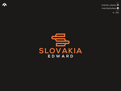 SLOVAKIA EDWARD app branding design icon illustration letter logo minimal ui vector