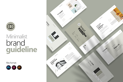 Minimalist Brand Guidelines board brand brand agency brand guideline clean creative design graphic guidelines indesign manual minimalist mockups modern moodboard photoshop proposal sheet stationery template