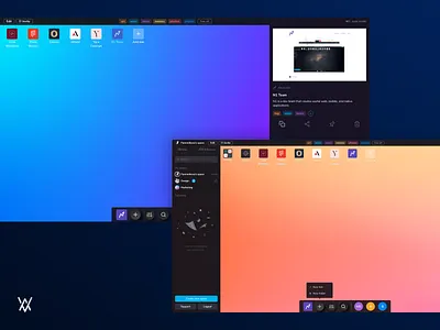 VSpace app application bookmark clean dark design gradient interface link product product design ui ui ux ui design user interface ux ux design web web app