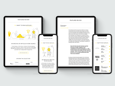 Featured Review app article design editorial editorial design illustration journal ux vector