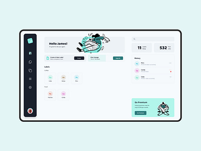 Cloud Label | UI Snapshot cloud app design green labelling minimalism minimalist nextjs print reactjs simple tailwindcss teal ui ux ui design ux design