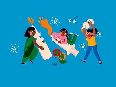 WHO World Immunization Week 2020 character child children cure design doctor editorial illustration health healthcare healthy illo illustration immunization injection medicine nurse syringe vaccination vaccine who