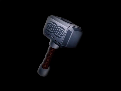 Viking Hammer 2d 2d art animation design game art game design gradient hammer illustration illustrator minimal vector vector art viking