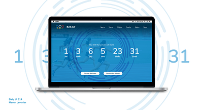 Daily UI 014 Countdown countdown daily ui daily ui 014 dailyui dailyui 014 olympic olympic games ui