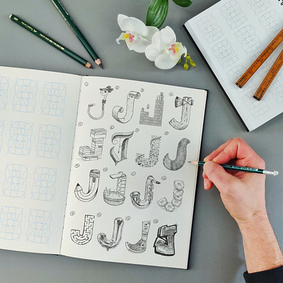 16 Types of Letter J calligraphy design hand lettering illustration lettering logo type typography