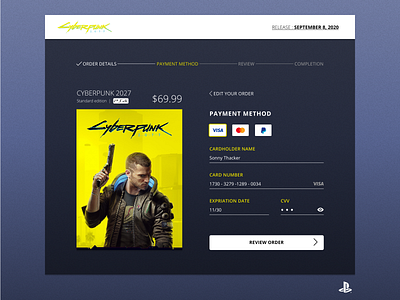 PS4 Web Checkout - UI Re-Design design game product design ps4 ui ux web design website concept