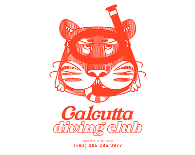 CALCUTTA DIVING CLUB design firstshot graphic design illustration logo typography vector vintage