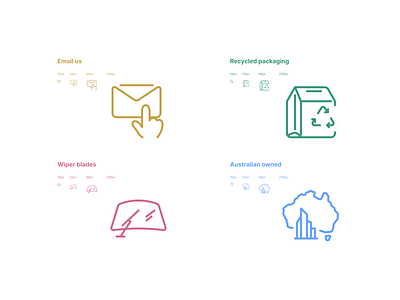Outline icons for a client australia blades business custom design email figma icon icons outline pack packaging recycled set sketch ui vector wiper