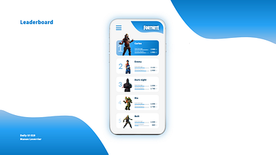 DailyUI 019 Learderboard application daily 100 challenge daily ui dailyui mobile ui