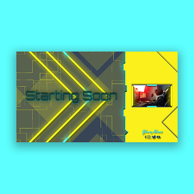 Twitch screen and overlay cyberpunk 2077 esport gamer gamers gaming streamer twitch twitch.tv