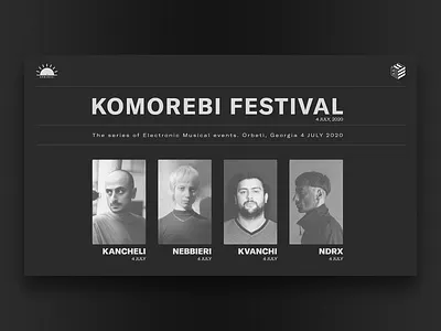Komorebi festival bassiani dailyui electronic eventer festival georgia kancheli kvanchi music ndrx nebbieri orbeti residents tbilisi ui uiux ux volume webdesign