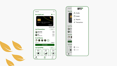 Banking mobile UI design app design button call to action cards design filters finance icons minimalism mobile design nature sustainability ui ui design ux design