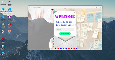 Popup Message Screen app design illustration logo typography ui ux web website