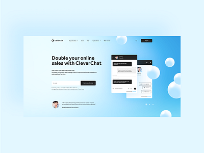 CleverChat app chat app chatbot ui ux web