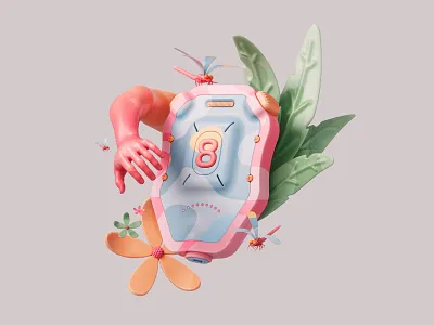 Get set, Go! 3d 3d art abstract adobe c4d cinema4d colors design illustration pastel photoshop redshift redshift3d render shapes