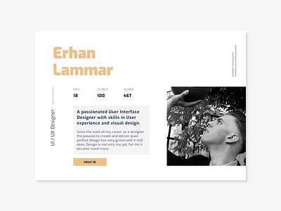 Daily UI - User profile affinityphoto branding dailyui dailyuichallenge design figma ui