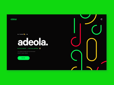 Adeola Adeoti Portfolio debut design dribbble illustration personal portfolio shot ui ux vector