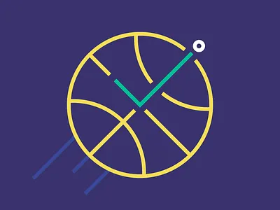 OKRs don't achieve themselves basketball illustration lineart objective okr task